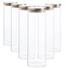 Argon Tableware Glass Storage Jar - Gold Lid - 2 Litre - 6x Modern Round Scandi Organisation Container Glass Jar