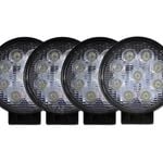 Elinz 4x 27w Driving Light Epistar LED Round Spot Worklight 12V 24V Offroad Truck 4WD 4X4