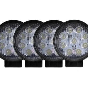 Elinz 4x 27w Driving Light Epistar LED Round Spot Worklight 12V 24V Offroad Truck 4WD 4X4