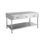 SWBD-6-1500 Work bench with 3 Drawers and Undershelf