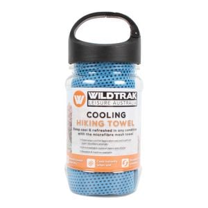 Wildtrak 102x30cm Cooling Towel Rectangle W/ Holder Outdoor Camping Assorted
