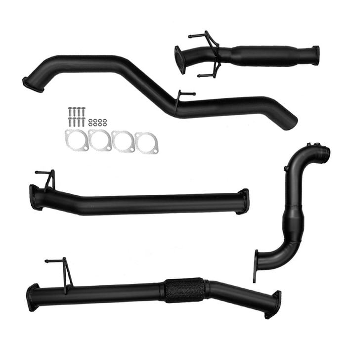 Ignite Exhausts Turbo Back For Isuzu D-max 3l 3" Cat & Hotdog Black Aluminised Steel