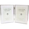 LVD Iron Glass Double Photo/Picture Frame 5x7 13.5x2.5x18.5cm Silver-Plated
