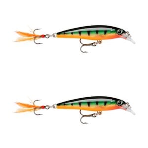2x Rapala 6cm X Rap Jerkbait/Slashbait Hard Body Fishing Lures - Perch