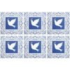 6PK LVD Trivet Vintage Blue Decorative Tableware/Serveware Home Kitchen