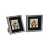 Nicola Spring Acrylic 3D Box Photo Frames with 4" x 4" Mounts - 8" x 8"  - Grey - Pack of 2