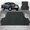 6D Diamond Ute Tub Mat for Ford Ranger (PX Dual Cab Ute) 2012-2015 (with plastic tub liner)-Black-Outback GT
