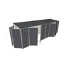 Build-a-Shed 1.5 x 6 x 2m Skillion Dual Double Hinged Side Door Shed - Grey