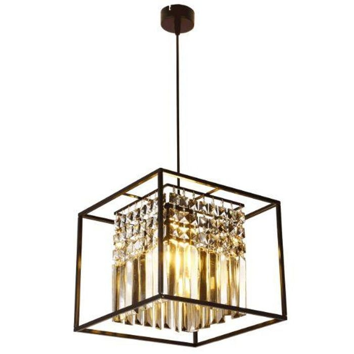 Black Tael 31CM Crystal Pendant 3 Light