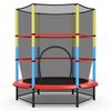 Costway 55" Kids Round Trampoline with security Net & Enclosure Pad