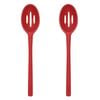 2PK Tovolo Flex-Core All Silicone Slotted Deep Spoon Cooking Utensil - Cayenne