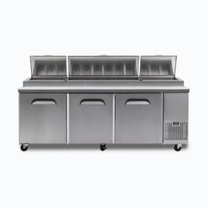 Bromic Pizza Prep Fridge - 3  Doors - 2370mm - 12 Pans