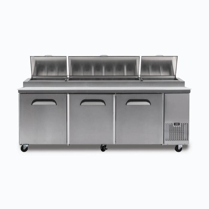 Bromic Pizza Prep Fridge - 3  Doors - 2370mm - 12 Pans