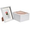 Nicola Spring 8" X 10" White 3d Box Photo Frames - 5" X 7" Mount - Pack Of 5