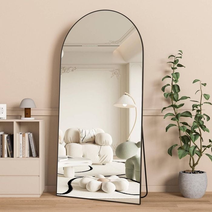 Oakory 180x80cm Arched Full Length Mirror Full Body Black