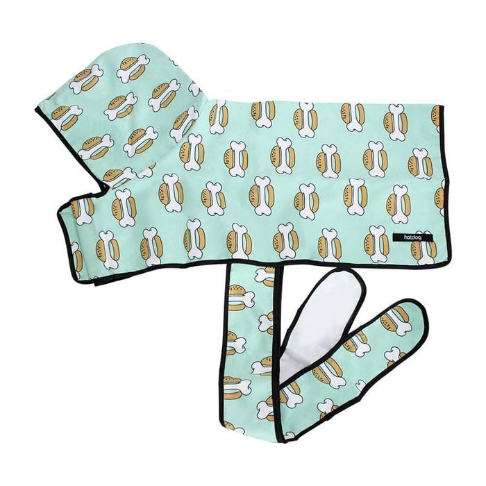 Annabel Trends Hot Dog Beach Hoodie Dog Towel Bone Burger Extra Small