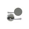 Chrome 4" Round Peep Mirror with Anti-Glare Glass, Universal Door Mount, Pair