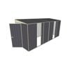 Build-a-Shed 1.5 x 4.5 x 2m Hinged Door Tunnel Shed with Hinged Side Door - Grey