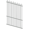 ProtectorAl 0350-1200W x 1800H Palladium Silver Loop & Spear Top Pool Fence Panel Raked Up to 15º