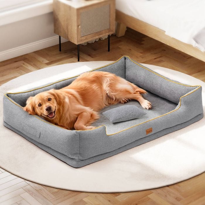 Tedi's Orthopedic Dog Calming Bed Memory Foam XL in Grey
