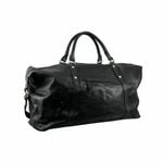 Pierre Cardin Rustic Leather Business Overnight Bag Unisex Duffle Bag Travel  Black