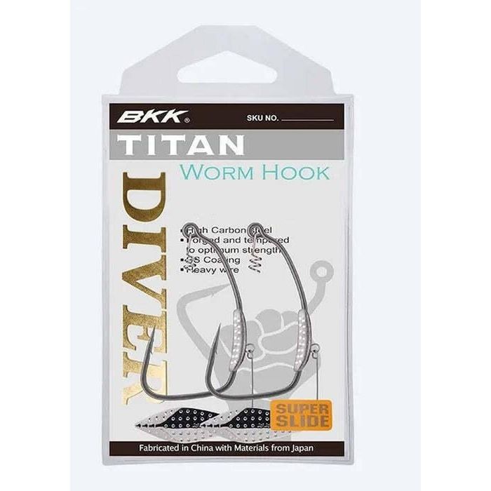BKK Titan Diver Weighted Weeless Worm Fishing Hook 10/0