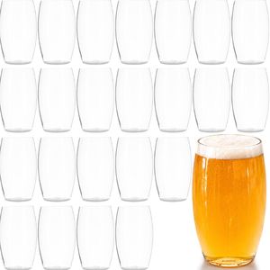 Rowdy Crowd Beer Schooners Catering 24 Pack 425ml - Nucleated - Unbreakable Tritan Plastic Dishwasher Safe