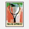 Galrie Vintage Roland Garros 1987 Tennis Poster - Iconic Sports Art Print for Collectors, Black Frame, 70 x 100cm (28 x 40inch)