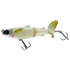 Chasebaits Lures Drunken Mullet 95mm Offset Pop Tail Fishing Lure - Bone