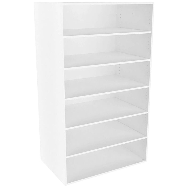 Lugna 1536 x 900 x 580mm White Ready to Assemble Robe Insert 5 Shelf Unit - White