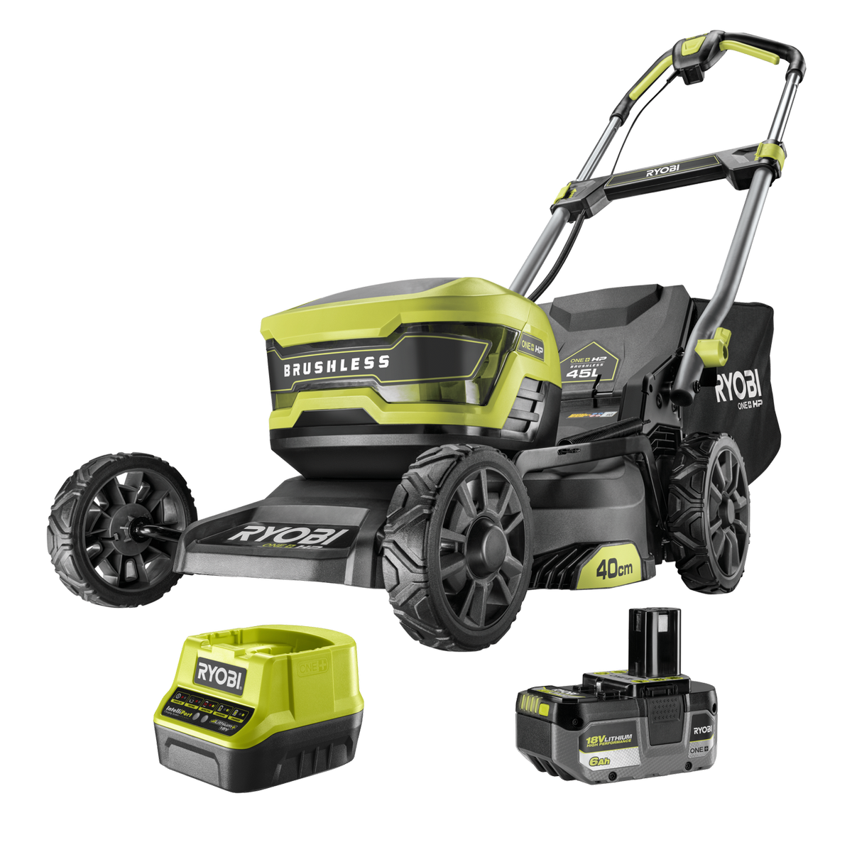 Ryobi One+ Ryobi Battery Powered Self Propelled Lawn Mower Ryobi