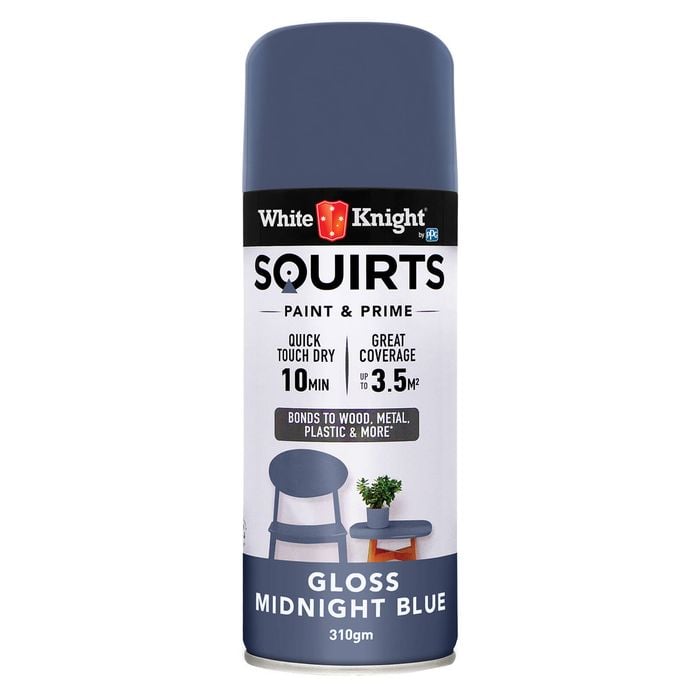 White Knight 310g Midnight Blue Gloss Squirts Spray Paint