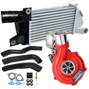 GEN1 High Flow Turbo Charger With 50mm Intercooler & Hoses For Mitsubishi Triton MN 4D56 2.5L