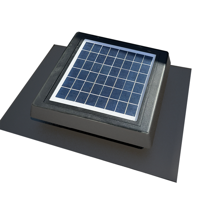 EzyLite 200mm Premium Solar Roof Vent With Solar Powered Extraction Fan And  Thermostat And 4-Hrs Battery