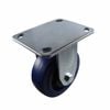 Easyroll 125mm Blue Rubber Fixed Plate Castor