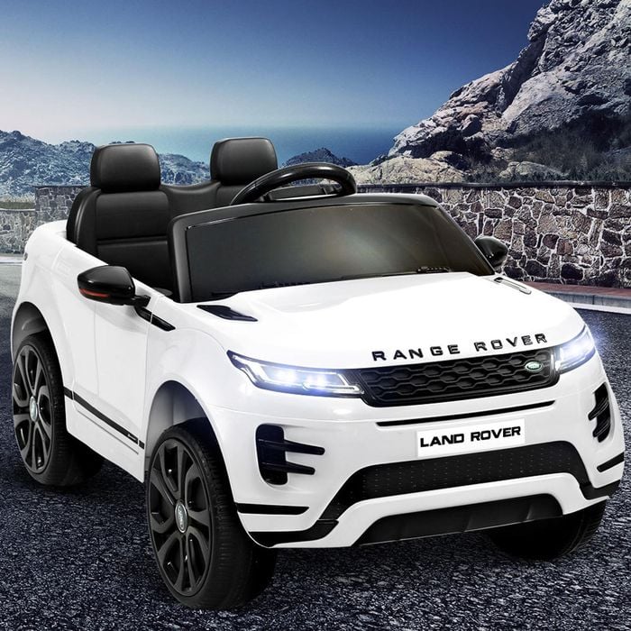 Kids Ride On Car Licensed Land Rover 12V Electric White Bunnings Australia