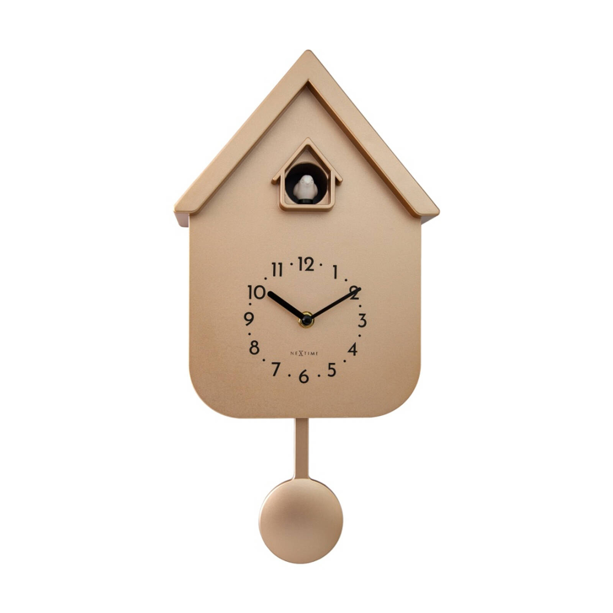 Nextime Twitter Cuckoo Wall Clock Vintage Style Rose Gold 21.5x41.5x8 ...