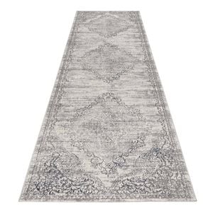 Luxe Vintage Textured Runner - Luxe Light Grey 80 X 300 Cm