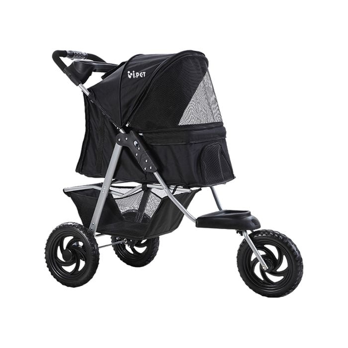 i.Pet Pet Dog Stroller Pram Large Cat Carrier Travel 3 Wheels Foldable Pushchair