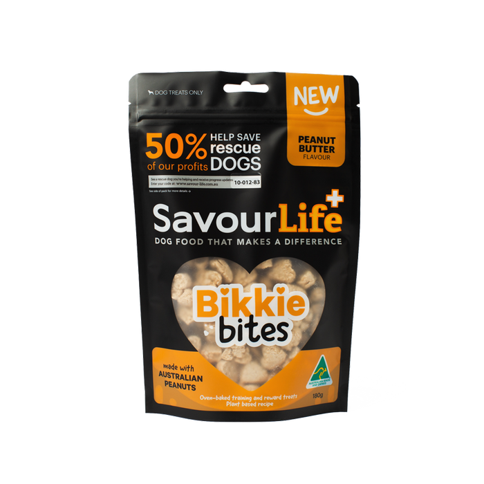 Savour Life Bikkie Bites Dog Training Treat Peanut Butter Flavour 180g