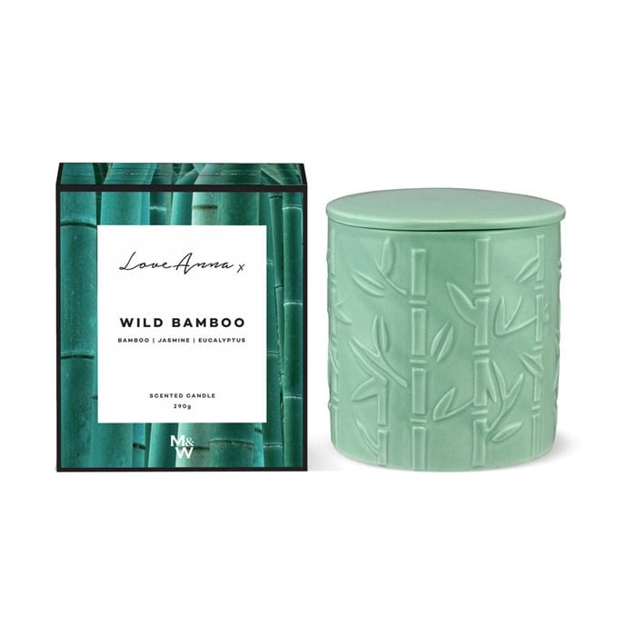 Love Anna X Botanika Minimalist Glass Jar Fragrance Candle 290g - Wild Bamboo