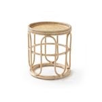 Breeze Viera D45 Natural Rattan Tray Top Side Table Bedside
