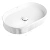 Attica 560 x 350mm White Matt Windsor Oval Fluted Basin
