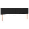 vidaXL LED Headboard Black 160x5x78/88 cm Faux Leather Bed Header Frame Base