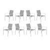 Torres 8pc Set Outdoor Aluminium Dining Chair White