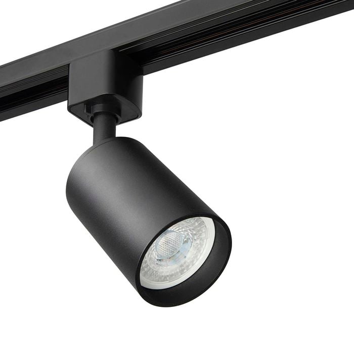 Brilliant Black Naj Single Add-On Track Light