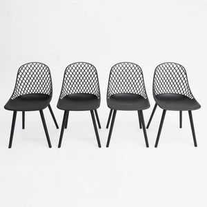 Persia Dining Chair 4pc - Black