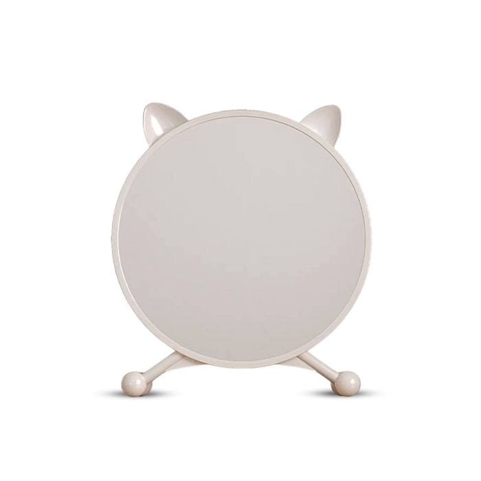 SOGA 30cm White Cat Ear Makeup Mirror No LED