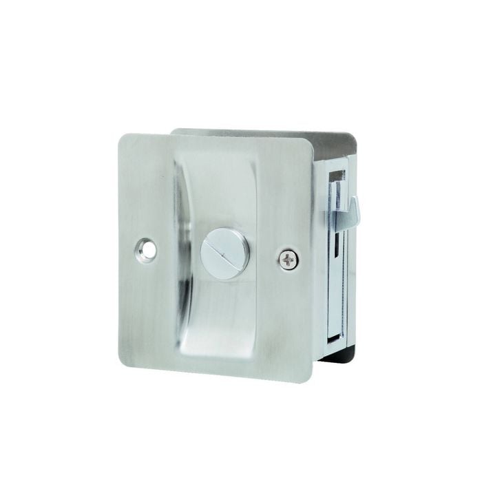 Lockwood Black Chrome Symmetry Square Passage Cavity Sliding Door Set