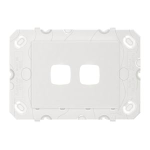 HPM ARTEOR 2 Gang Wall Switch - Grid Only - White
